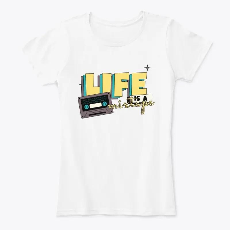 LIFE IS A MIX TAPE MIXTAPE TSHIRT FALL